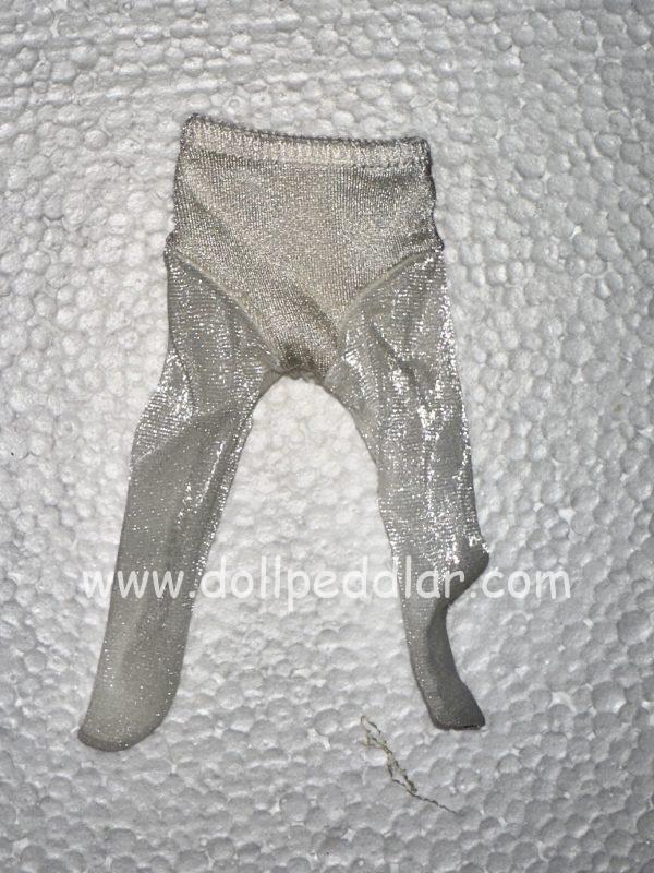 White Sheer Iridescent Tights 2.5" (60mm) inseam - Image 2